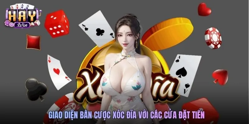 Giao diện bàn cược Xóc Đĩa Haywin với đầy đủ các cửa đặt cược. 